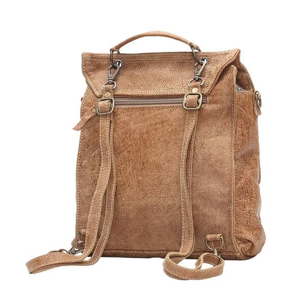 The Gemini Genuine Leather Convertible Backpack Crossbody Bag 11 X 10 X 4 Inches On Sale Overstock 28069023