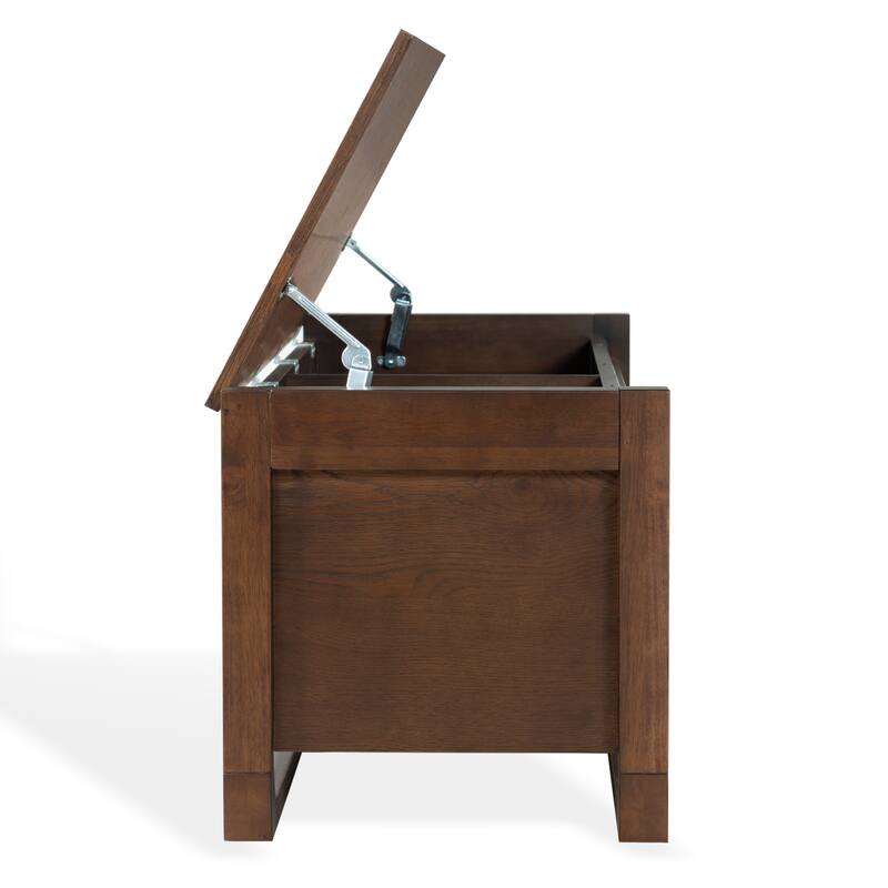 SAFAVIEH Couture Tyrell Wood Storage Bench - 60"W x 18"D x 18"H