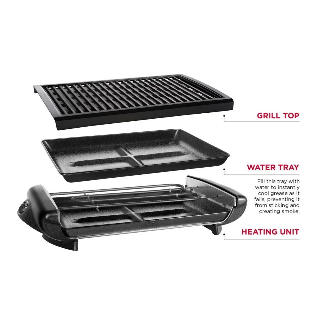 Electric Smokeless Indoor Grill Black