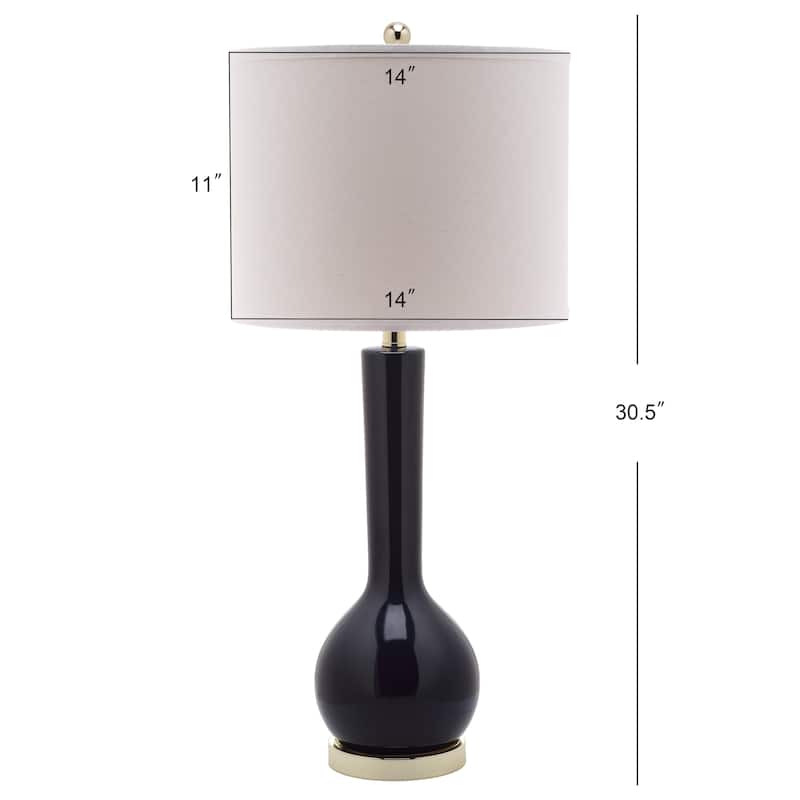 SAFAVIEH Lighting Brigid 31-inch Long Neck Ceramic White Table Lamp (Set of 2) - 14"x14"x30.5" - 14Wx14Dx31H