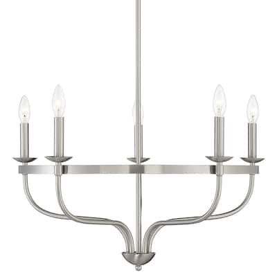 Meridian M10087 5 Light 27" Wide Taper Candle Style Chandelier