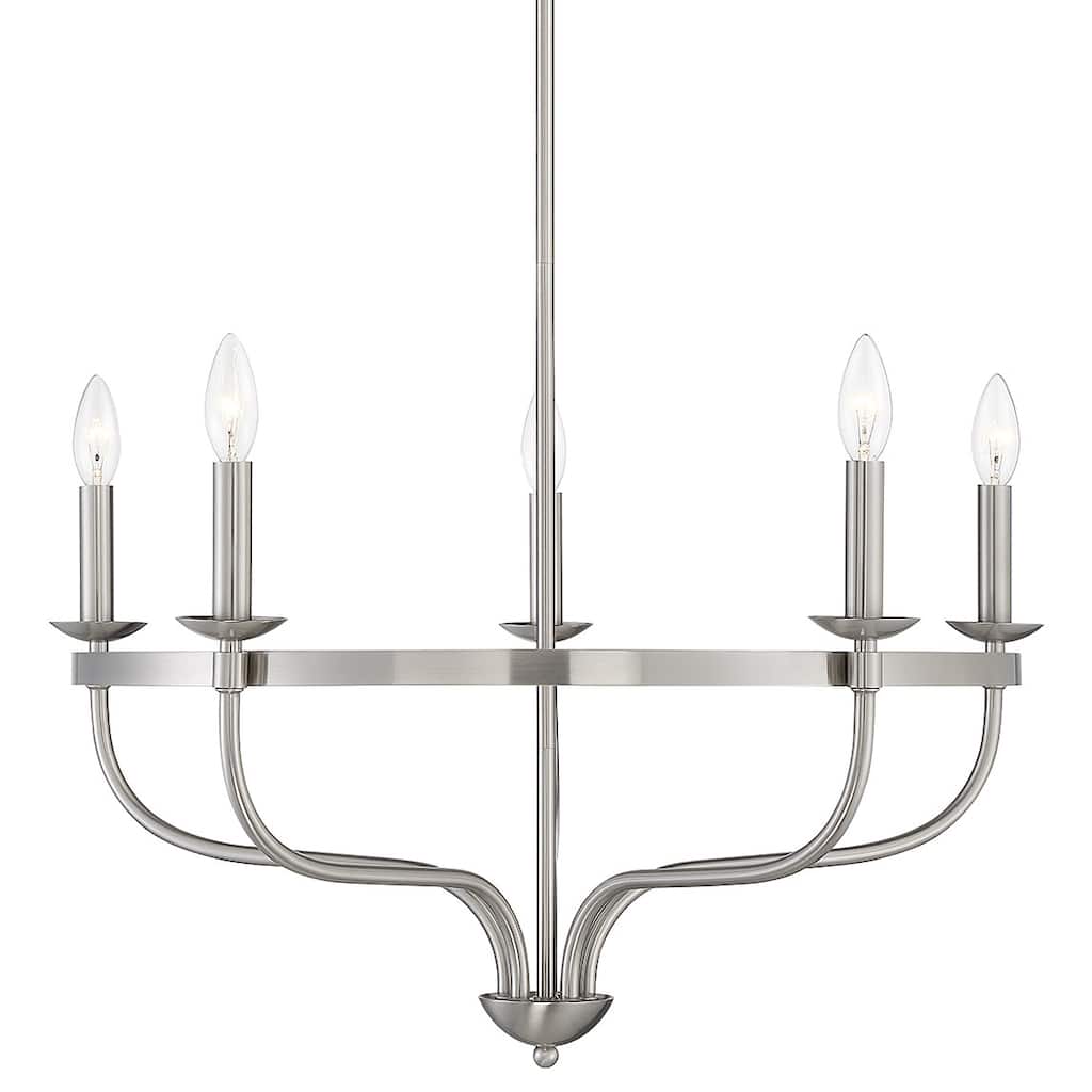 Meridian M10087 5 Light 27" Wide Taper Candle Style Chandelier