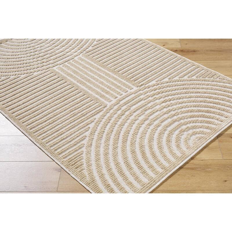 Livabliss Remi Mod Stripe Machine Washable Area Rug