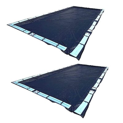 Swimline 20 x 40 Feet Winter Rectangular In Ground Swimming Pool Cover (2 Pack) - 12