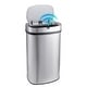 preview thumbnail 2 of 12, Innovaze 18 Gallon Stainless Steel Motion Sensor Trash Can for Kitchen Oval