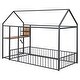 preview thumbnail 6 of 26, Metal Twin Size Bed House Bed with Desk,Smart Storage and USB Ports