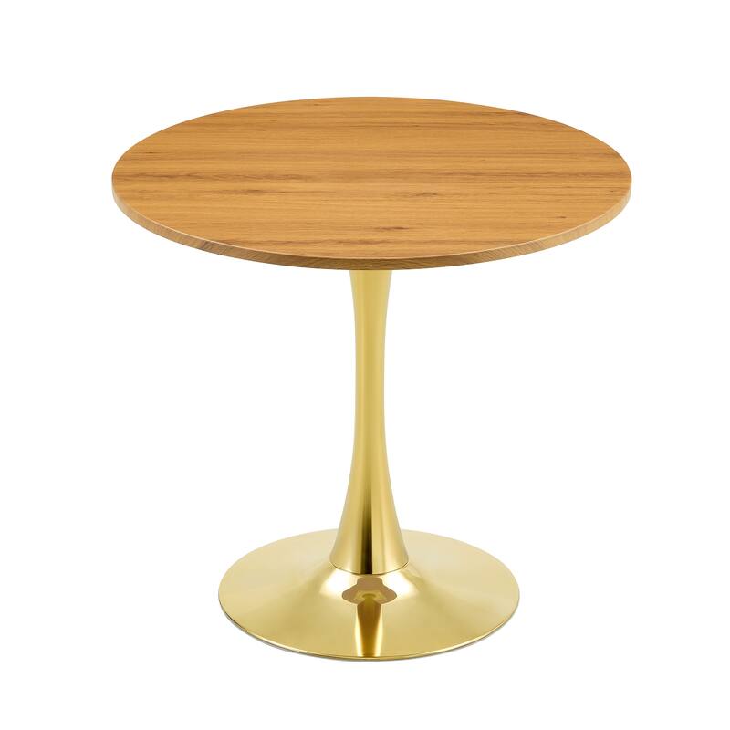 Kitchen Table with Thickened Tabletop, Round Tulip Dining Table, Bistro Table Circle Table Coffee Table