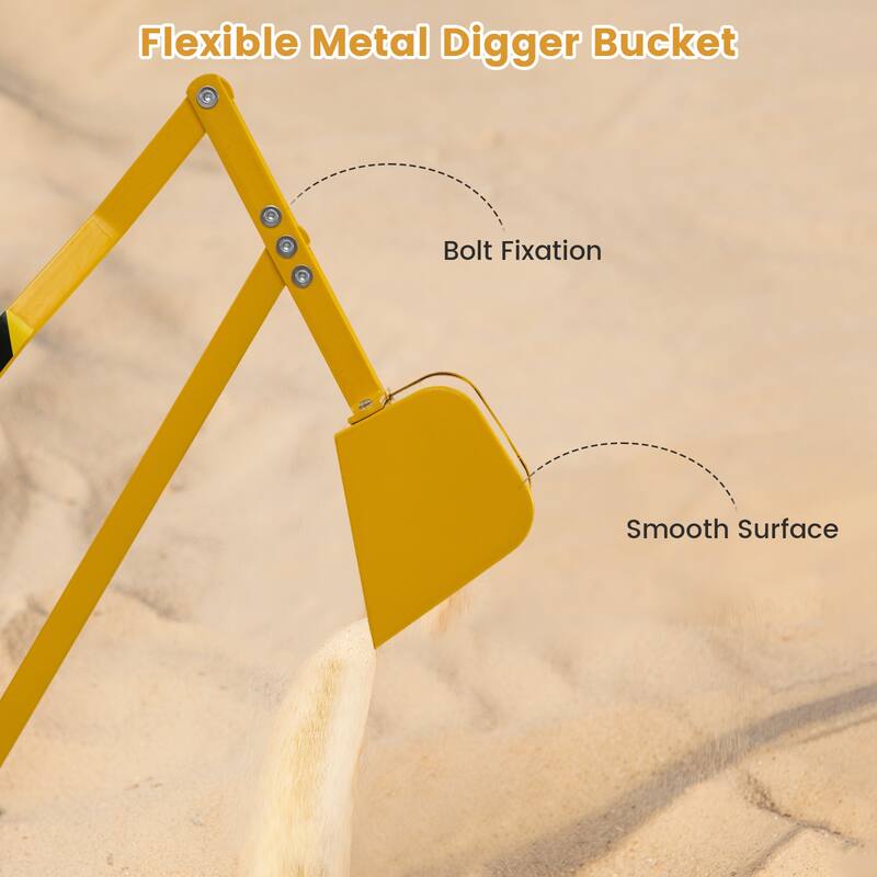 Gymax Sand Digger for Kids w/2-Handed Controls Flexible Shovel 360°