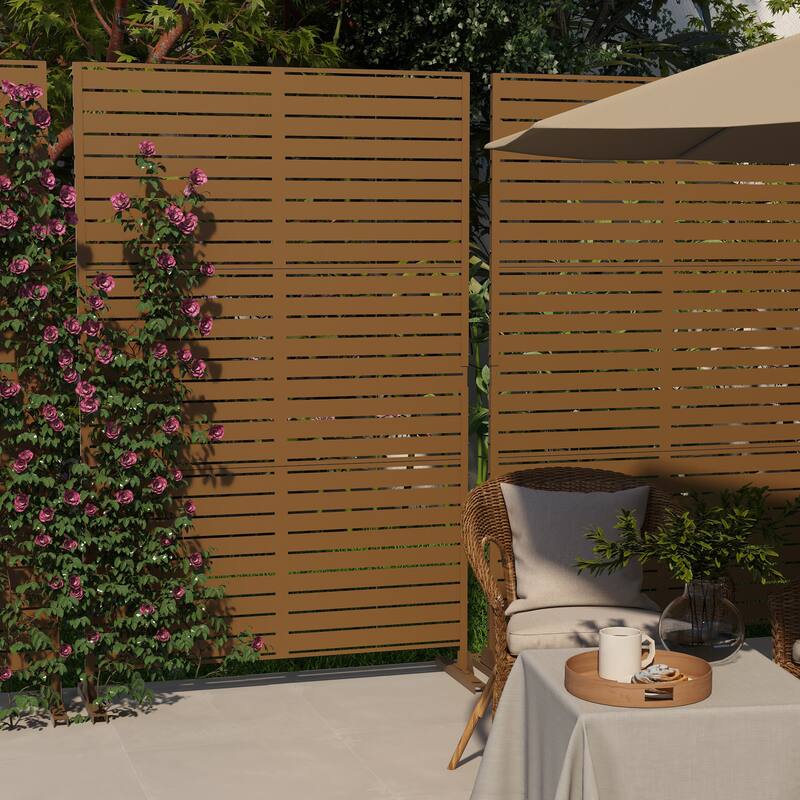 2Set Patio Outdoor Privacy Metal Screens and Panels
