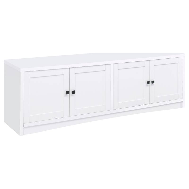 Donna 3pc TV Stand Wall Unit with 2 Media Towers, White, 78 Inch