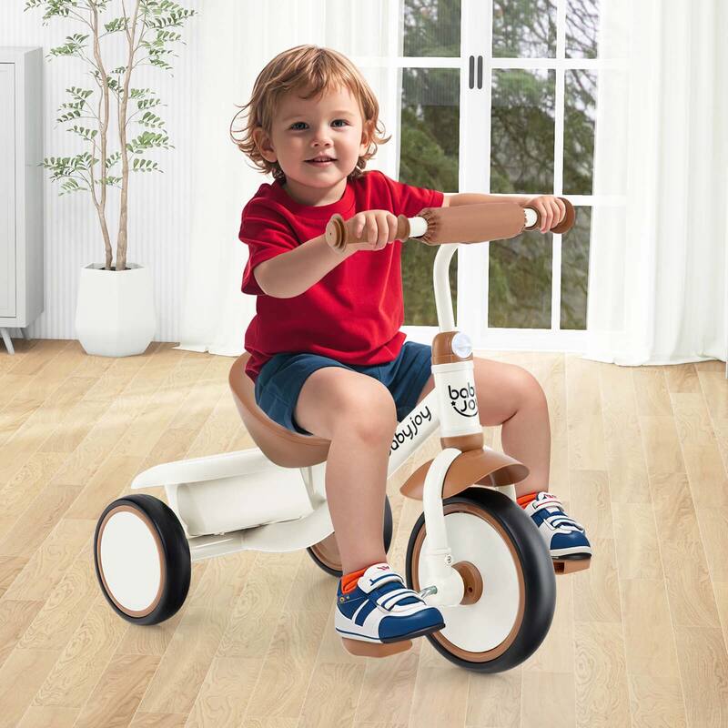 Babyjoy Kids Tricycle Toddler Trike with Adjustable Seat & Storage - See Details