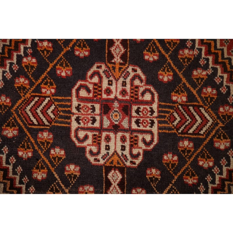 Shiraz Persian Vintage Area Rug Handmade Wool Carpet - 5'2"x 8'2"