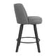 preview thumbnail 16 of 53, 26.in Swivel Bar stool PU Leather/Fabric Upholstered Counter Stool, High Back Armless Stool with Wooden Legs