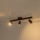 preview thumbnail 26 of 33, 4-Light Walnut Wood Grain Adjustable Linear Track Light 39.4in