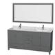 Option Dark Gray / White Carrara Marble Top / Brushed
