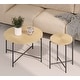 preview thumbnail 7 of 22, Crafted Wood Radial Pattern Coffee Table Set