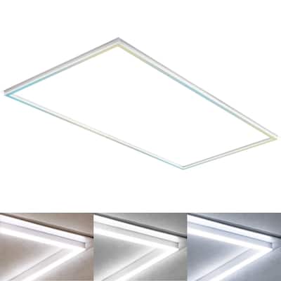 Luxrite 2x4 LED Panel Lights 3 Color Options 40W/50W/60W Switch Grid Drop Ceiling Lights 0-10V Dimmable 120-277V
