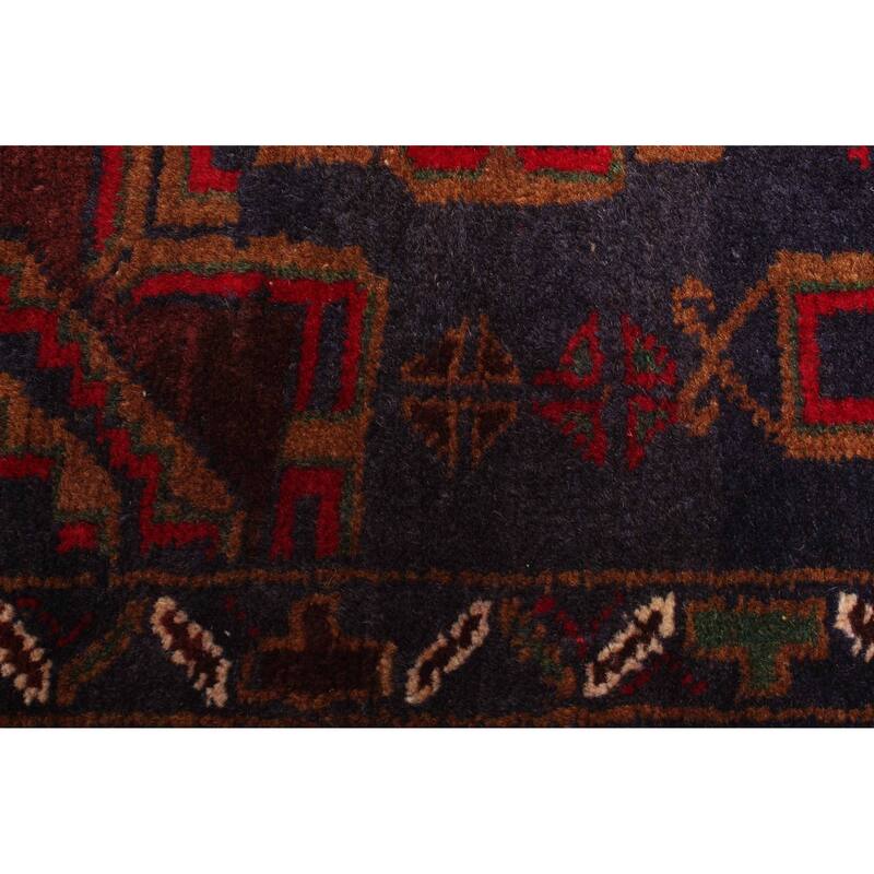 ECARPETGALLERY Hand-knotted Teimani Dark Navy Wool Rug - 2'8 x 4'2