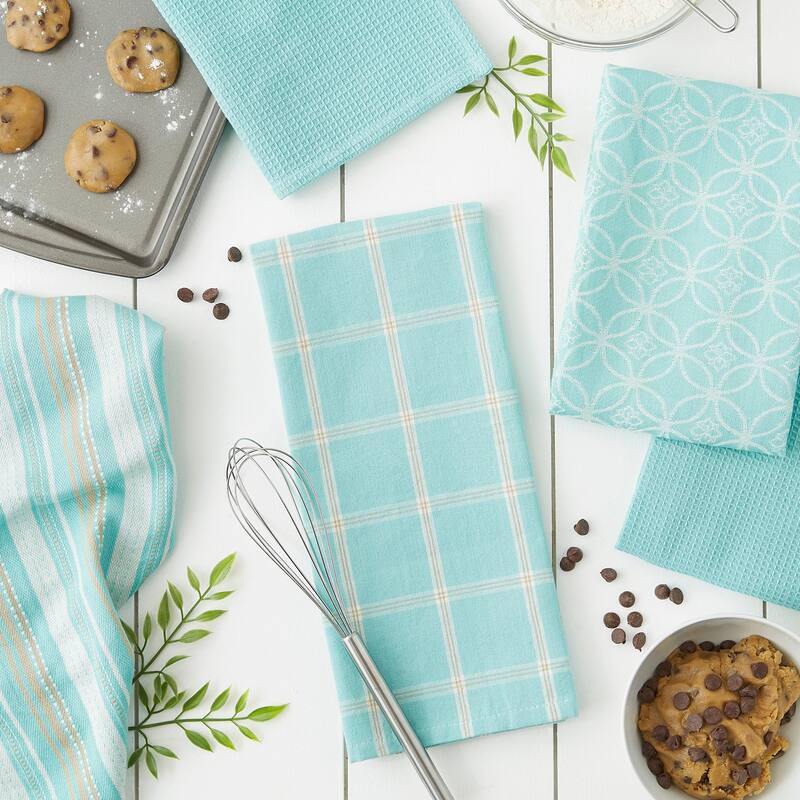 DII Assorted Kitchen Dishtowel & Dishcloths (Set of 5)