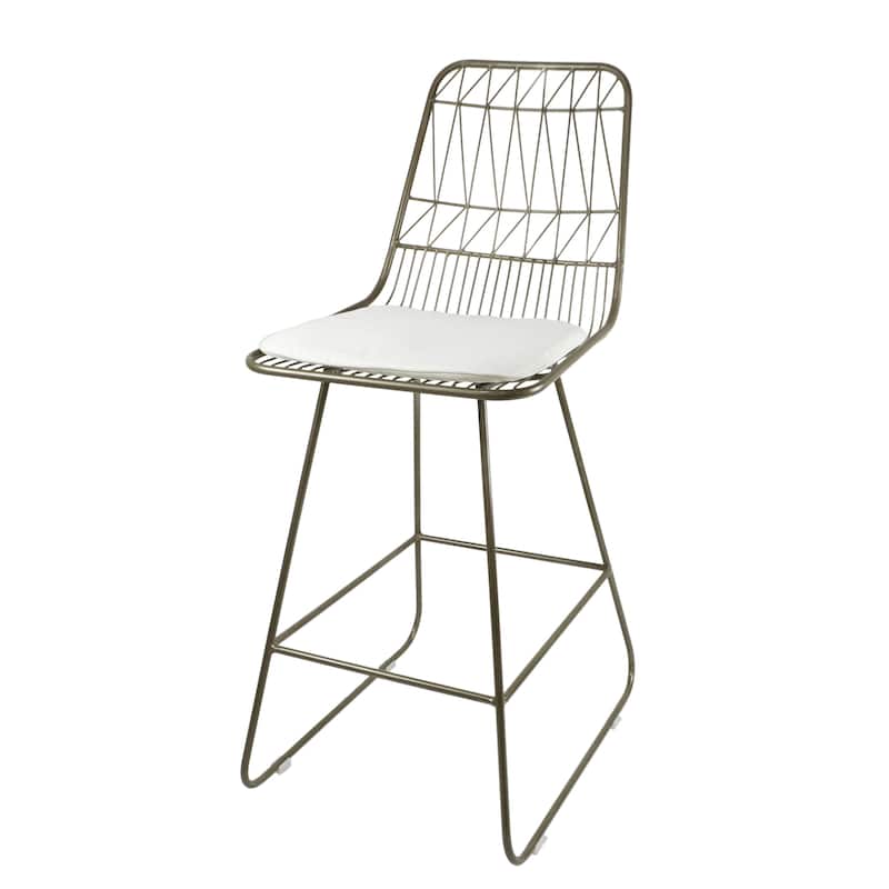 Niez Outdoor Wire Counter Stools (Set of 4) by Christopher Knight Home - N/A