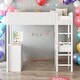 preview thumbnail 20 of 25, Twin Size Loft Bed Wood Bed With Storage Shelf,Drawers and Desk