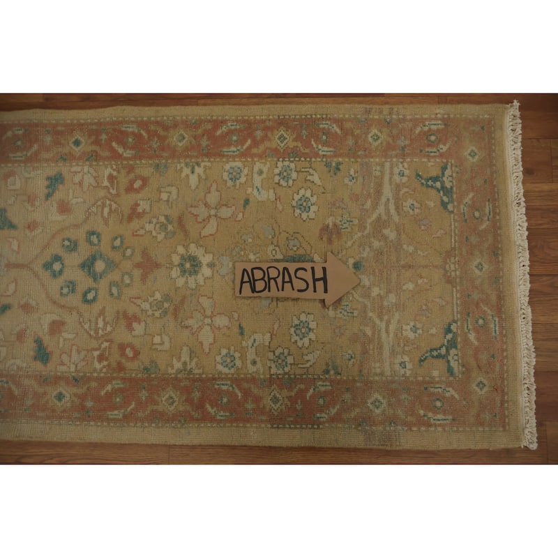 Hand Knotted Oriental 100% Wool Carpet Traditional All-Over Brown Ziegler Area Rug - 3' 7'' X 2' 0''