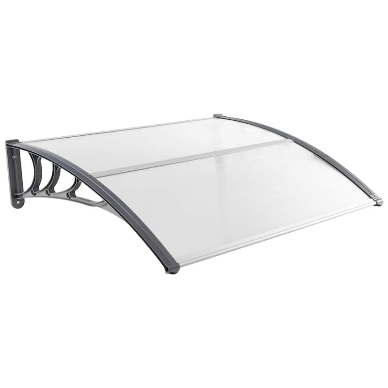 Outdoor Front Door Window Awning Door Canopy Exterior - 48" x 40" x 11" (L x W x H)