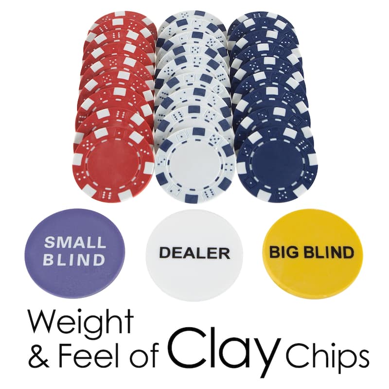 Trademark Poker Set with Cards, Buttons, Carrying Case, and 300 Poker Chips