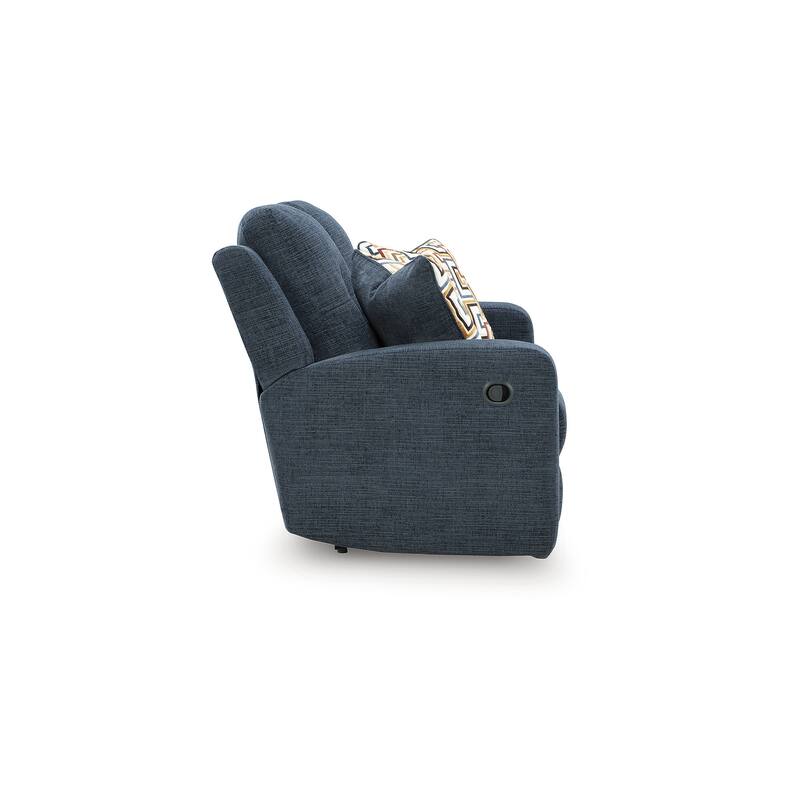 Signature Design by Ashley Danum Blue Reclining Loveseat - 64" W x 40" D x 41" H