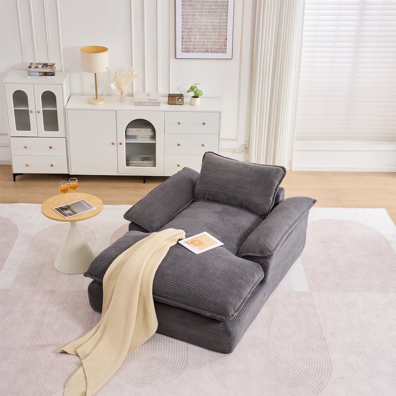 Rossetta Modern Minimalist Refined Style Multi-Functional Recliner Lounge Corduroy Comfort Sofa with Armrests, Easy Assembly