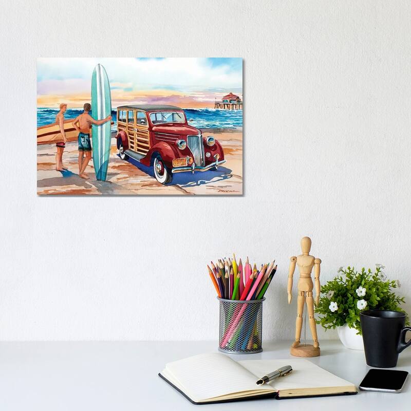 iCanvas "Surfin' HB" by Bill Drysdale Canvas Print - 8x12x0.75