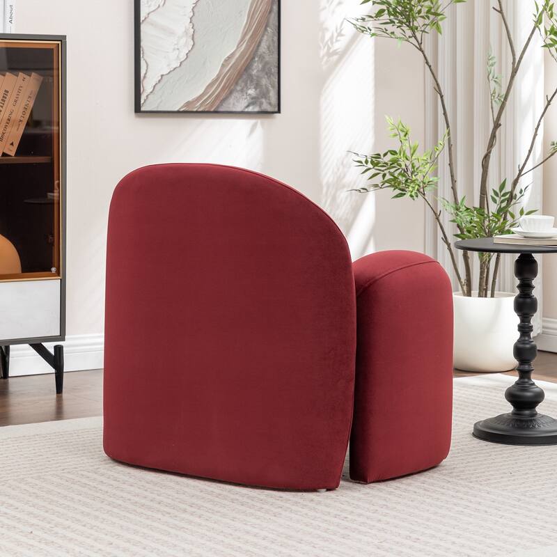 SEYNAR Modern Glam Velvet Thickened Seat Cushion Accent Chair