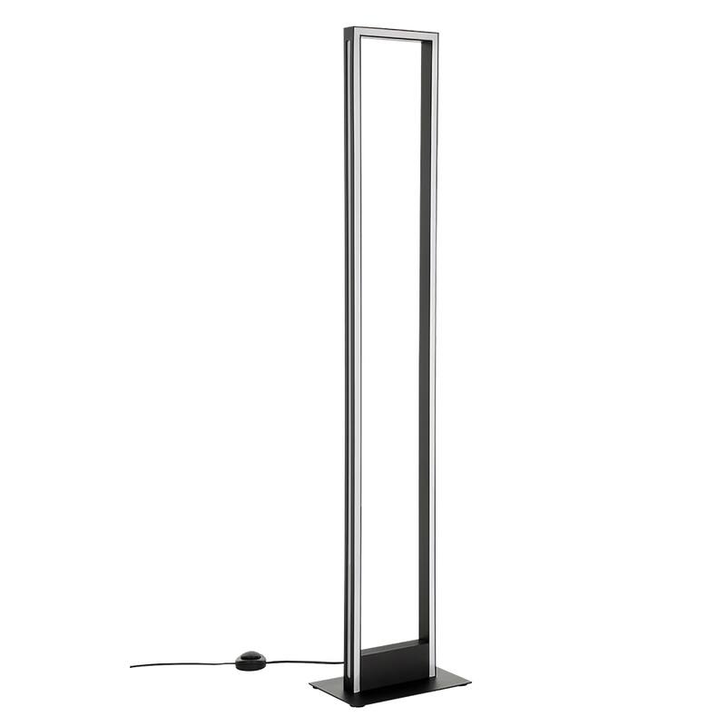 EGLO Salvilanas Integrated LED Floor Lamp - White Diffuser - Black