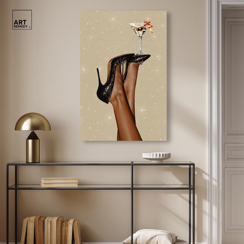 Martini on Display Canvas by Art Remedy, Gallery Wrapped