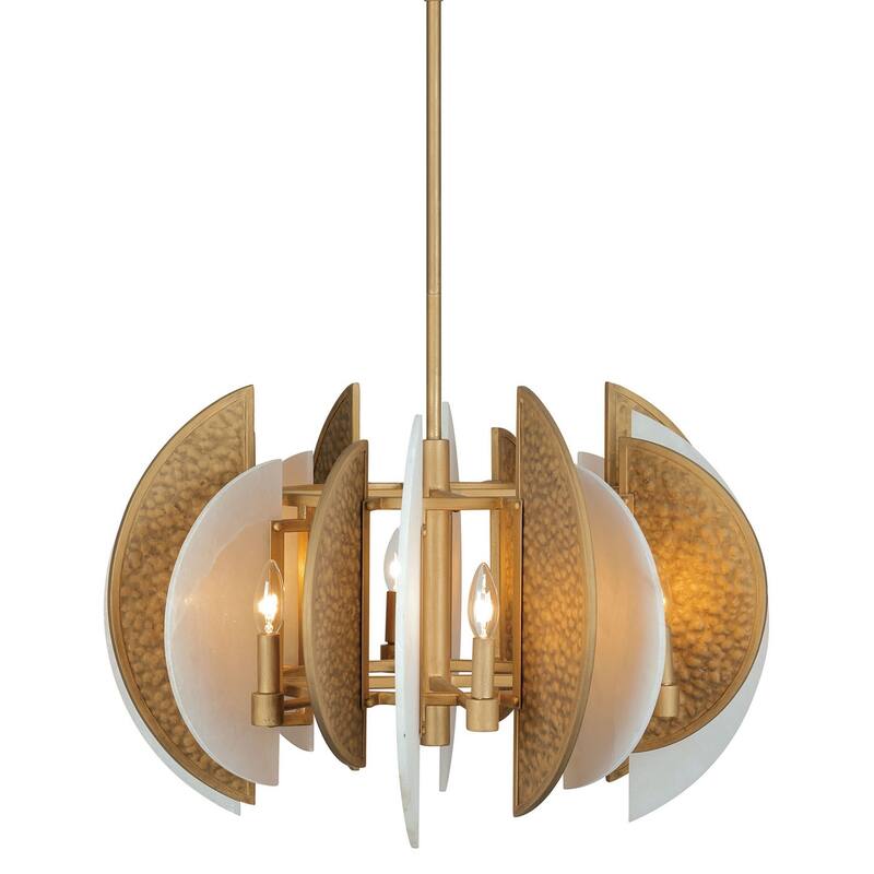 Minka Lavery 3464 Saint Martin 8 Light 28" Wide Abstract Chandelier - Ashen Gold