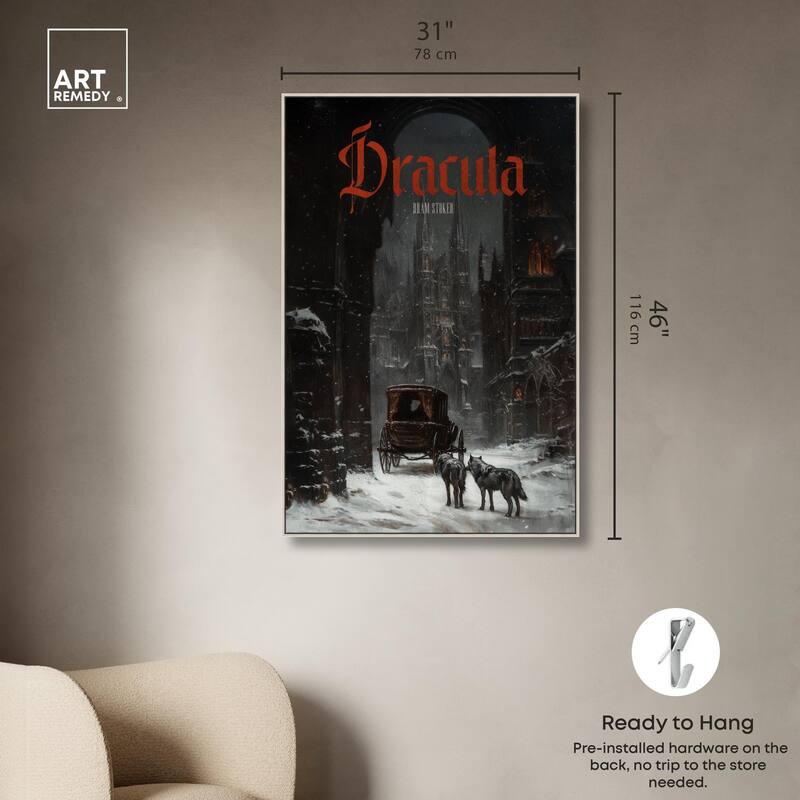 Dracula Gothic Cover Canvas by Art Remedy