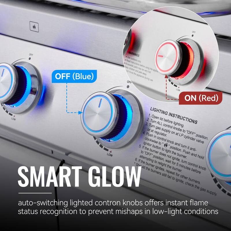 Royal Gourmet Deluxe Stainless Steel 5-Burner Gas Grill