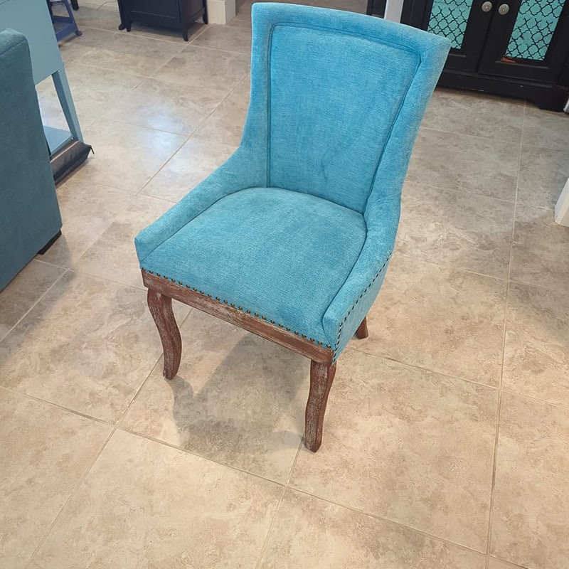 Ultra Side Dining Chair With Bronze nail head Set of 2