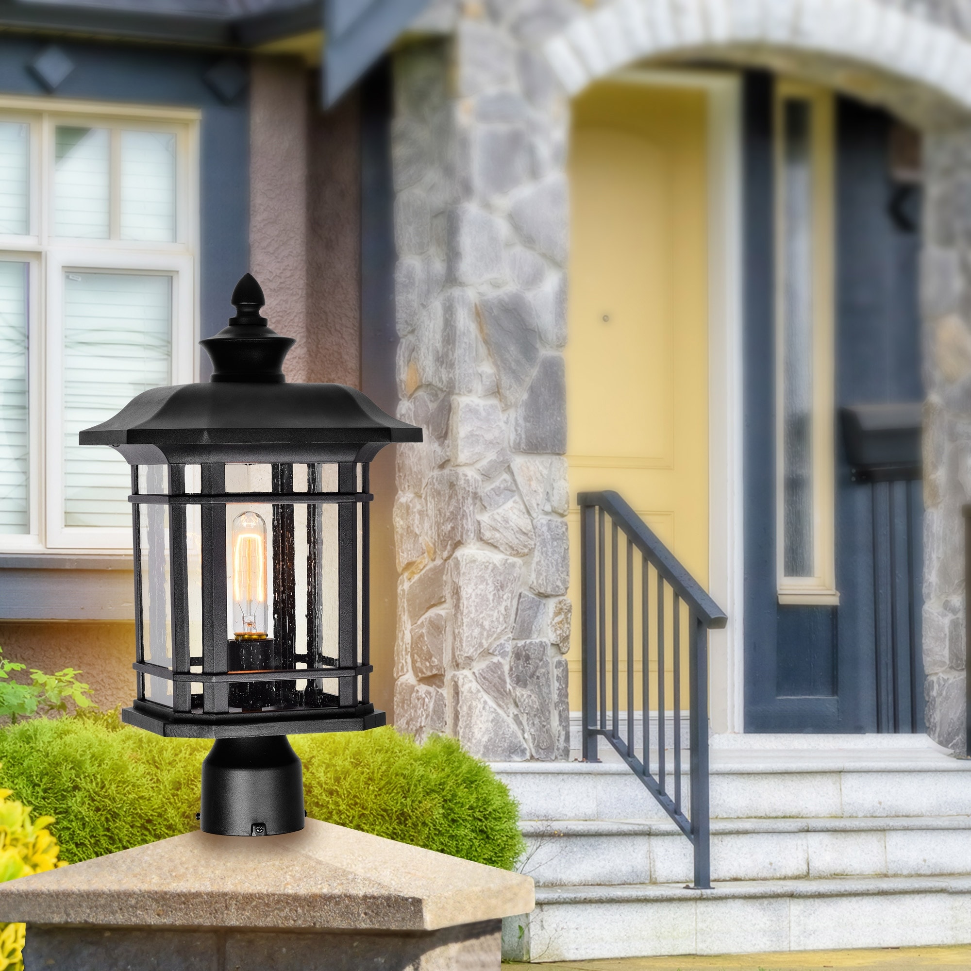 CWI Lighting Blackburn 1 Light Black Outdoor Lantern Head