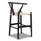 preview thumbnail 6 of 38, Poly & Bark Weave 23.5" Seat Height Counter Stool - Solid Wood with Woven Seat