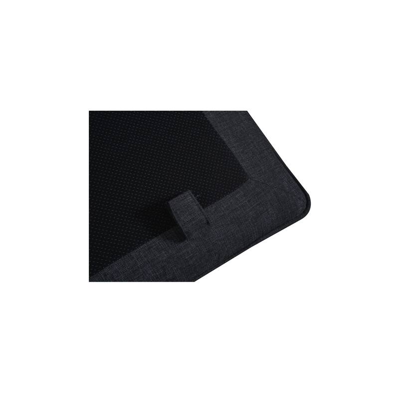 NADAAL STUDIOS Varyn Outdoor Ottoman, Stainless Steel Frame and Olefin Upholstery, Speckled Charcoal