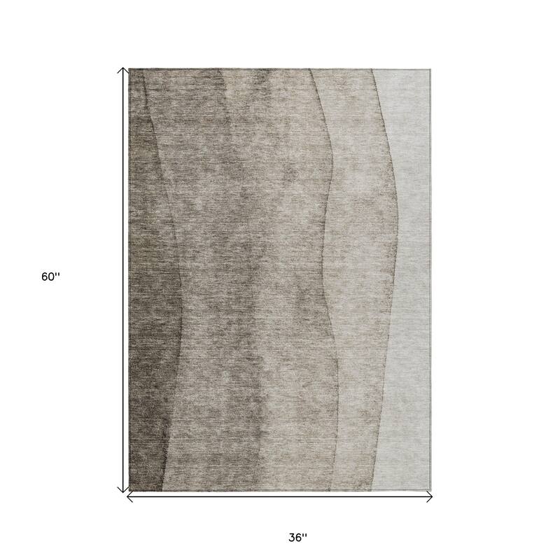 HomeRoots Ombre Transitional Rectangle Outdoor Rug
