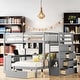 preview thumbnail 15 of 26, Storage-Savvy Design Full Over Twin Bunk Bed with 3 Additional Drawers Grey
