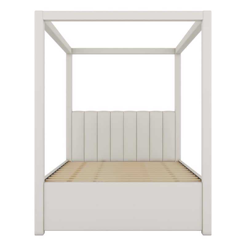 Canopy Bed with Trundle and 3 Storage Drawers