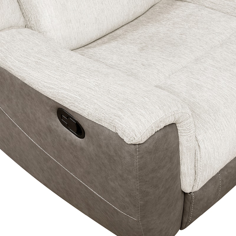 Nadalia 40" Chenille and Microfiber Manual Recliner - Tab Pull Motion