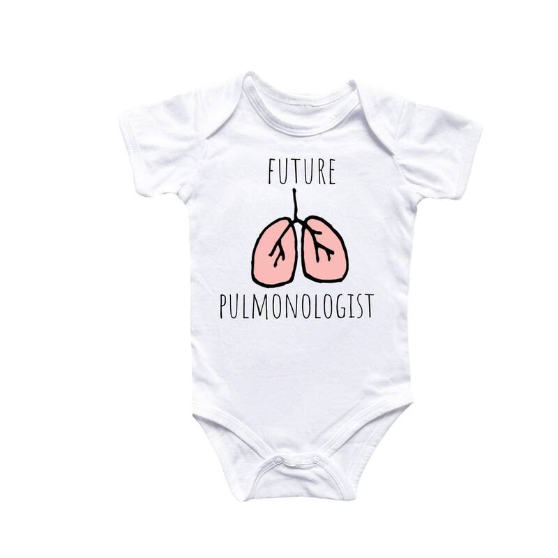 Pulmonologist Lung - Baby Boy Girl Clothes Infant Bodysuit Funny Cute Newborn - White - Newborn