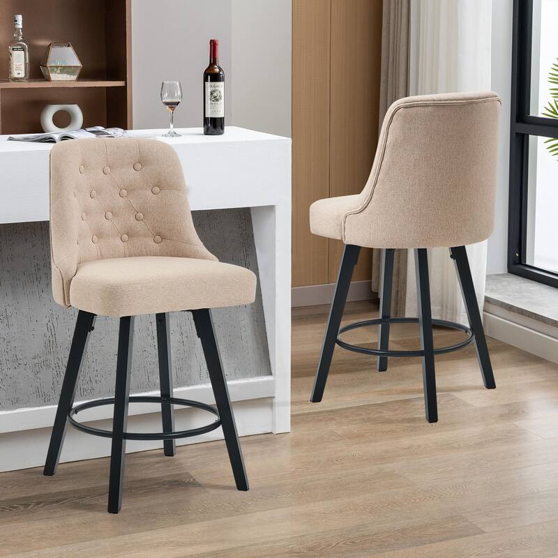 Set Of 2 Modern Counter Stools