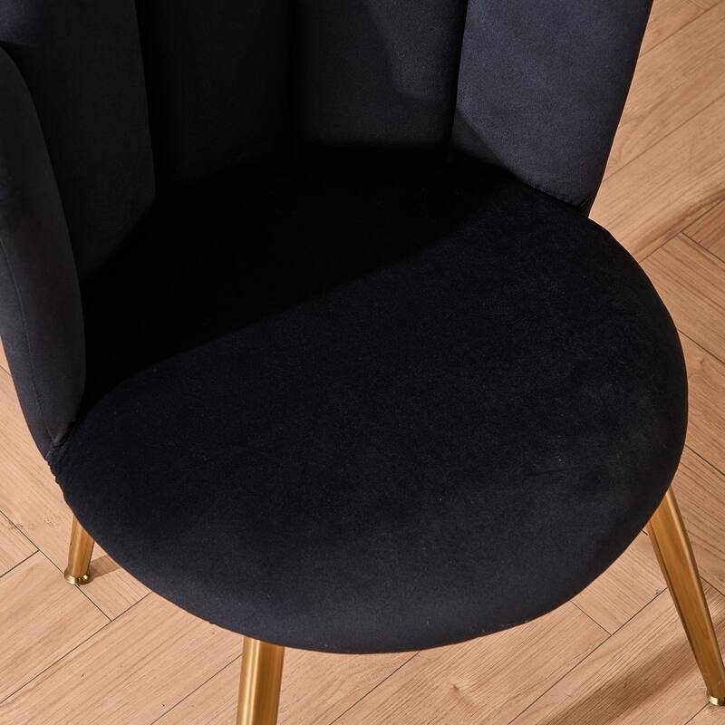 Velvet Vanity Chair Makeup Chair for Vanity with Golden Metal Legs