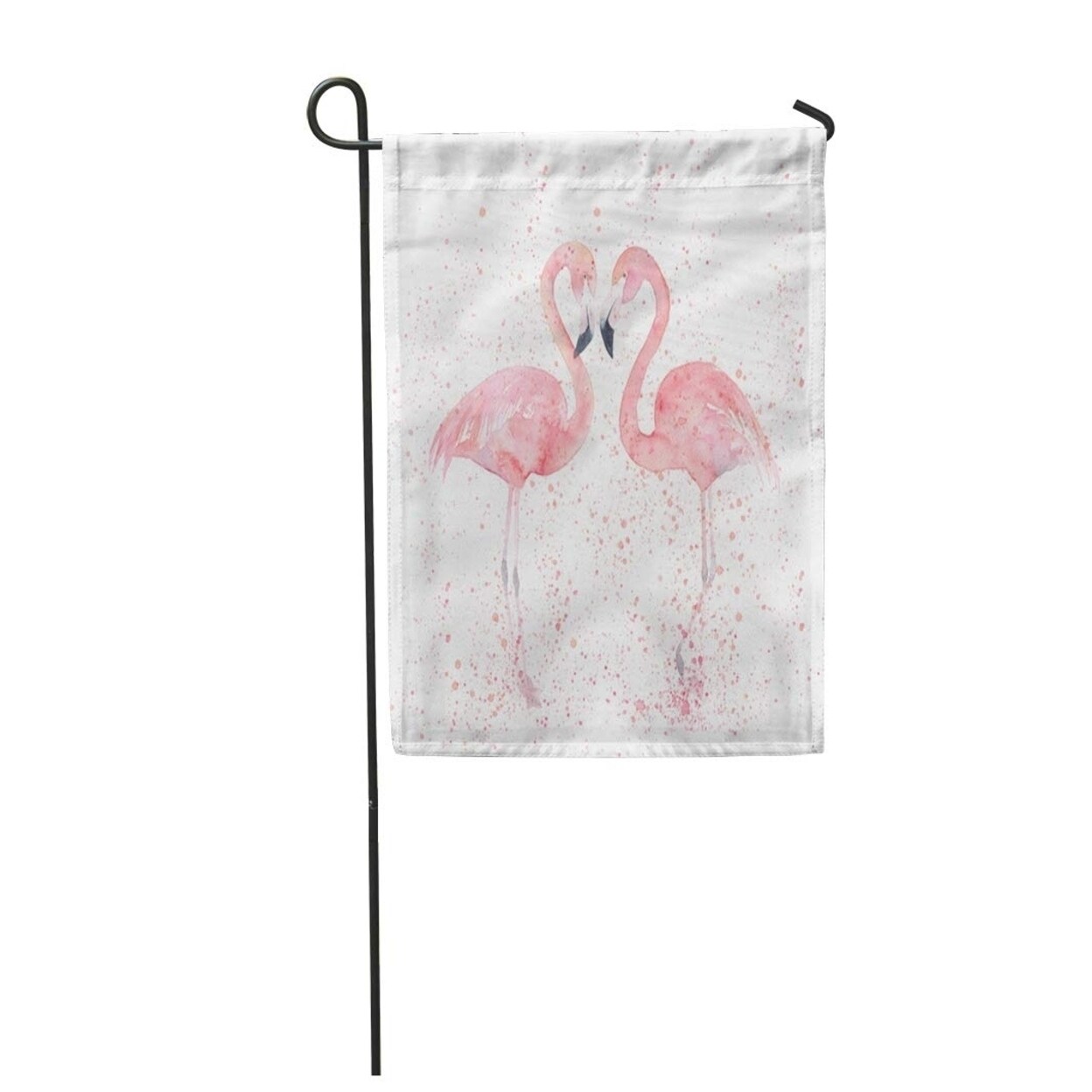 Shop Pink Abstract Watercolor Flamingos With Splash Painting