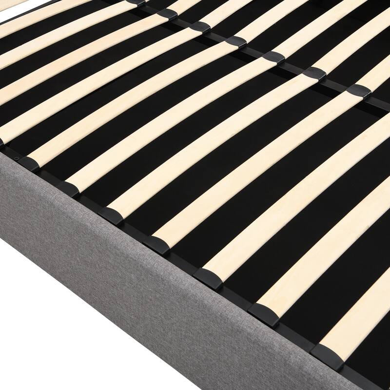 Full/Queen Upholstered Platform Bed with Lift Up Storage
